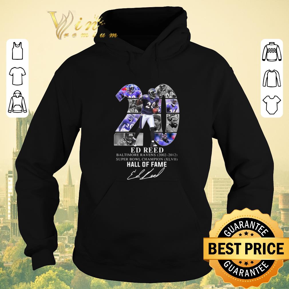 Pretty 20 Ed Reed Baltimore Ravens 2002 2012 Super Bowl Champion Hall of Fame Signature shirt sweater 4 - Pretty 20 Ed Reed Baltimore Ravens 2002 2012 Super Bowl Champion Hall of Fame Signature shirt sweater