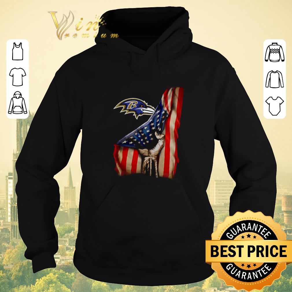 Pretty Baltimore Ravens and American Flag Hand shirt sweater Pretty Baltimore Ravens and American Flag Hand shirt sweater 4 - Pretty Baltimore Ravens and American Flag Hand shirt sweater