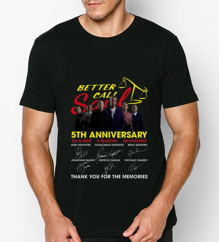 Pretty Better Call Saul 5th Anniversary Thank You For The Memories Signatures shirt 4 - Pretty Better Call Saul 5th Anniversary Thank You For The Memories Signatures shirt