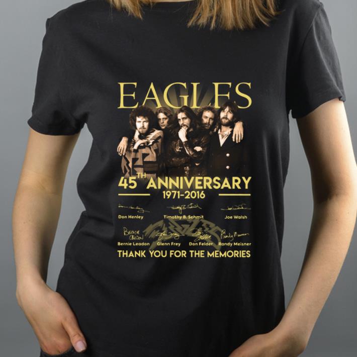 Pretty Eagles 45th anniversary 1971 2016 thank you for the memories signatures shirt 4 - Pretty Eagles 45th anniversary 1971 2016 thank you for the memories signatures shirt