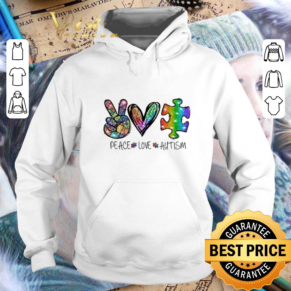 Pretty Peace Love Autism Awareness puzzle shirt 4 2 - Pretty Peace Love Autism Awareness puzzle shirt