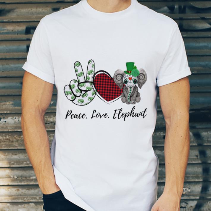 Pretty Peace Love Lucky Elephant Shamrock shirt 4 - Pretty Peace Love Lucky Elephant Shamrock shirt