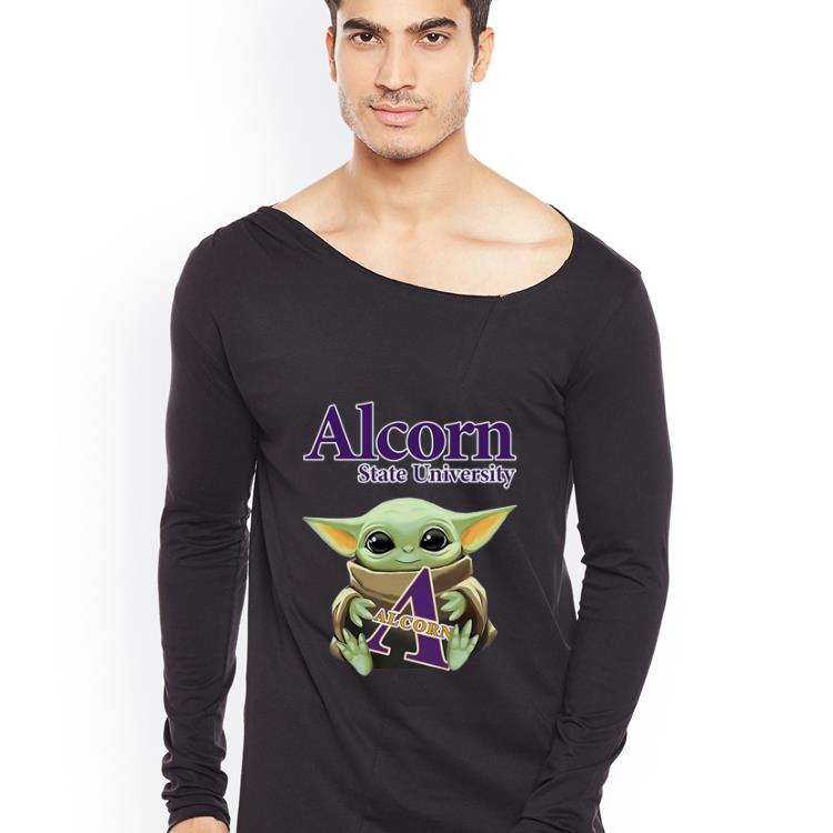 Top Baby Yoda Hug Alcorn State University shirt 4 - Top Baby Yoda Hug Alcorn State University shirt