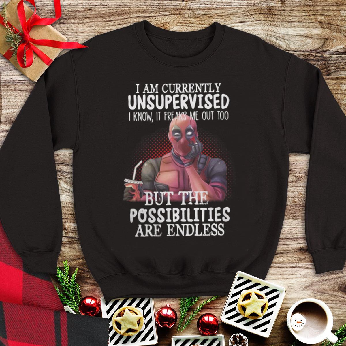 Top Deadpool i am currently unsupervised i know it freaks me out too shirt 1 - Top Deadpool i am currently unsupervised i know it freaks me out too shirt