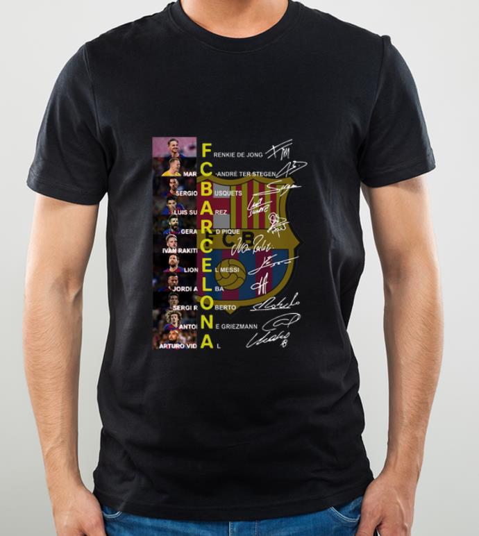 Top FC Barcelona Frenkie De Jong Lionel Messi Sergio Busquets Signatures shirt 4 - Top FC Barcelona Frenkie De Jong Lionel Messi Sergio Busquets Signatures shirt