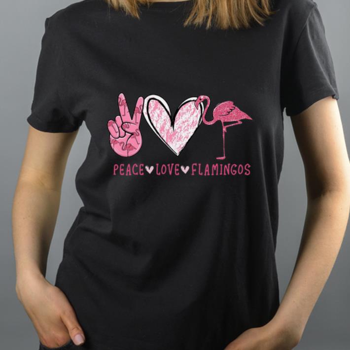 Top Peace Love Pink Diamonds Flamingos shirt 4 - Top Peace Love Pink Diamonds Flamingos shirt