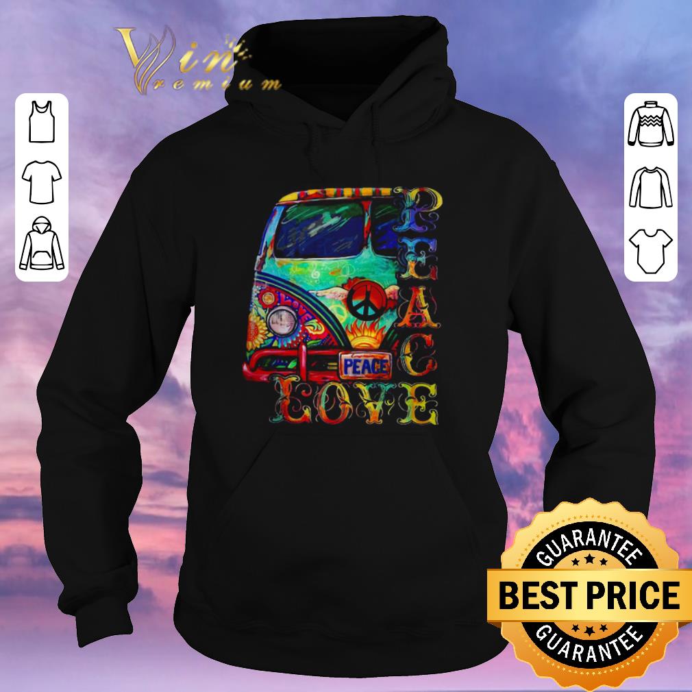 Top Peace love Hippie bus colors shirt sweater 4 - Top Peace love Hippie bus colors shirt sweater