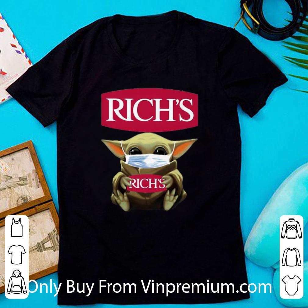 Pretty Star Wars Baby Yoda Mask Rich Products Covid-19 shirt Pretty Star Wars Baby Yoda Mask Rich Products Covid-19 shirt