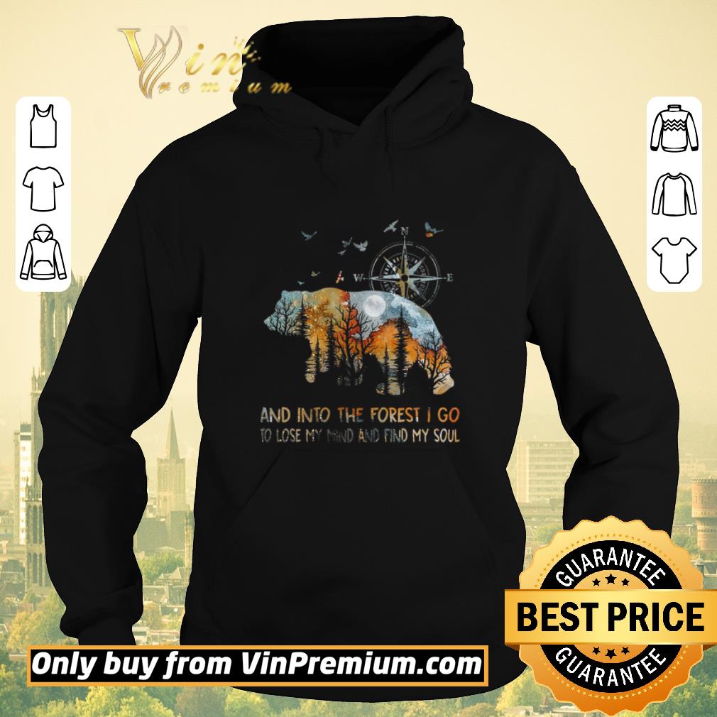 023ddaf4 pretty bear compass and into the forest i go to lose my mind and find my soul shirt sweater 4 - Pretty Bear Compass And Into The Forest I Go To Lose My Mind And Find My Soul shirt sweater