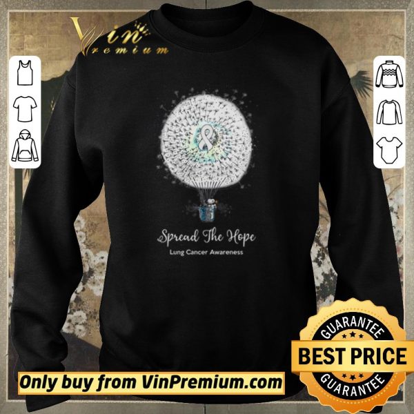 Pretty Snoopy Spread The Hope Lung Cancer Awareness shirt sweater