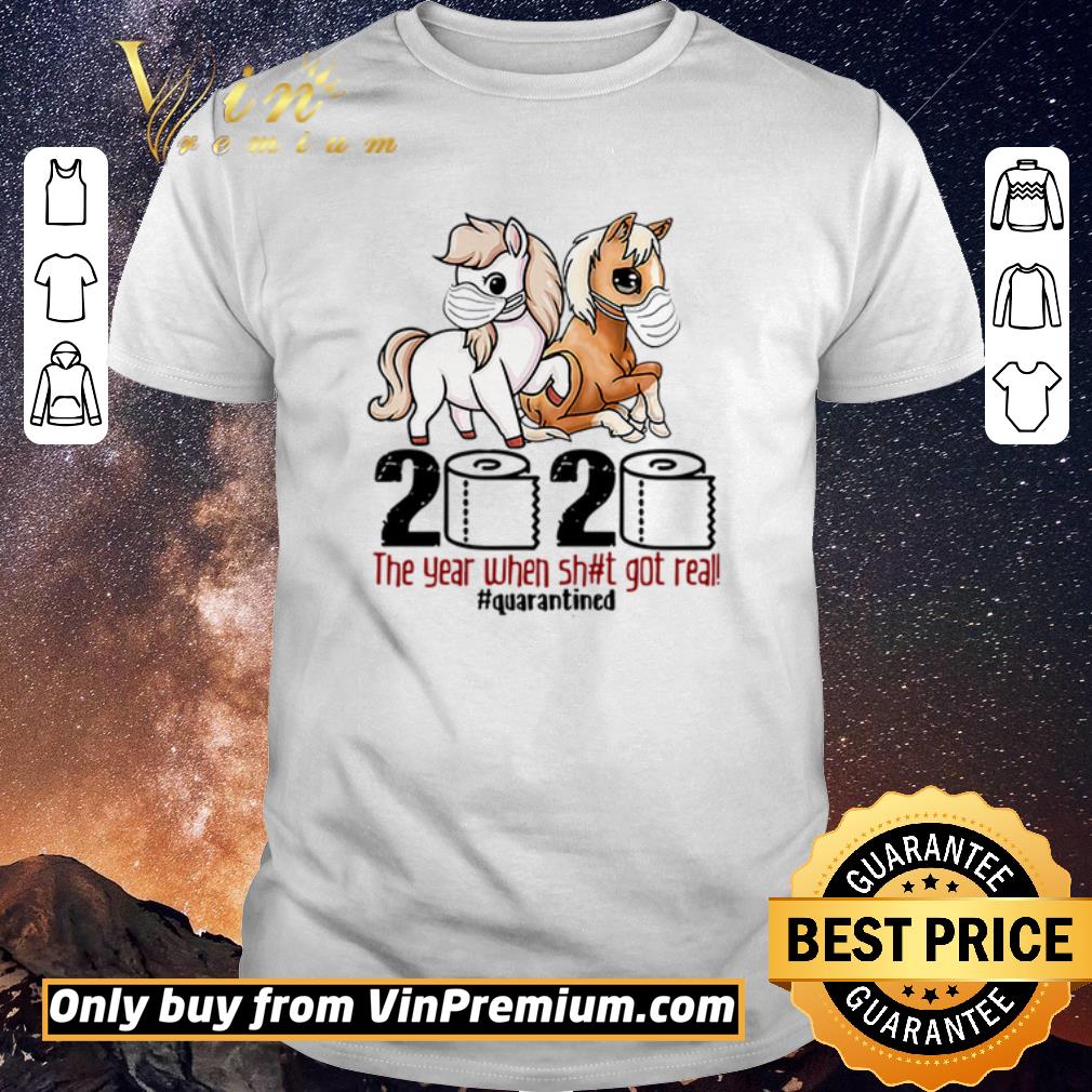 Awesome Horse wearing mask 2020 the year when shit got real #quarantined shirt sweater