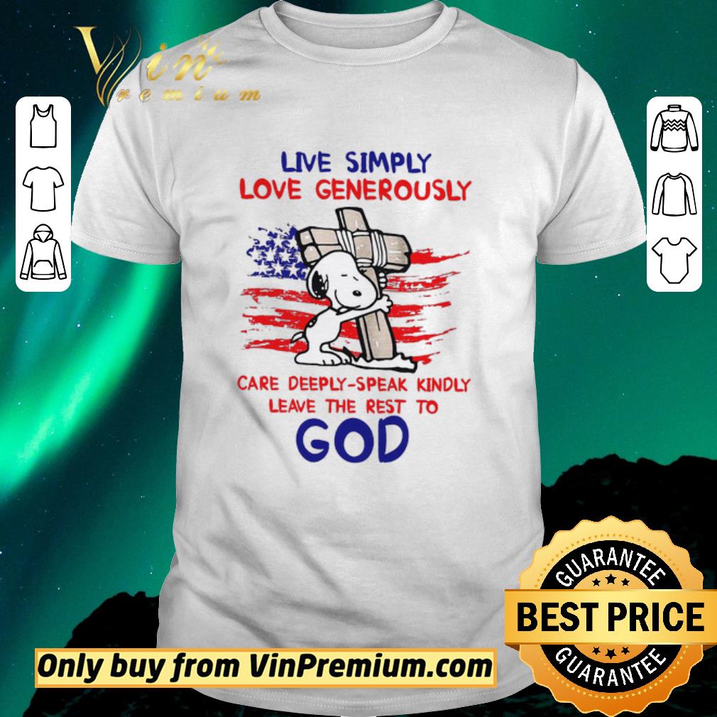 Funny Snoopy Cross Live Sinply Love Generously Care Deeply Speak Kindly shirt sweater