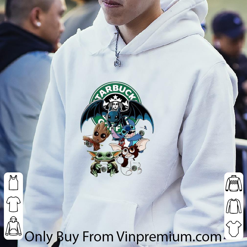 0ef8299a nice starbucks coffee baby yoda groot stitch toothless and gremlins shirt 4 - Nice Starbucks Coffee Baby Yoda Groot Stitch Toothless And Gremlins shirt
