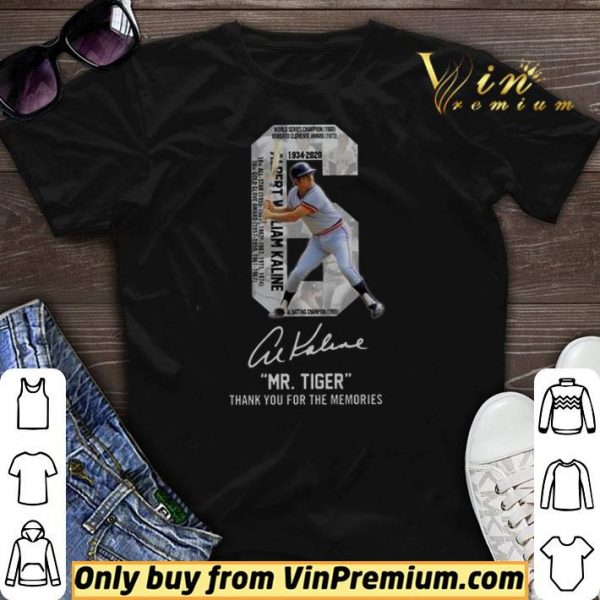 Albert William Kaline Signature Mr Tiger Thank You For The Memories shirt sweater