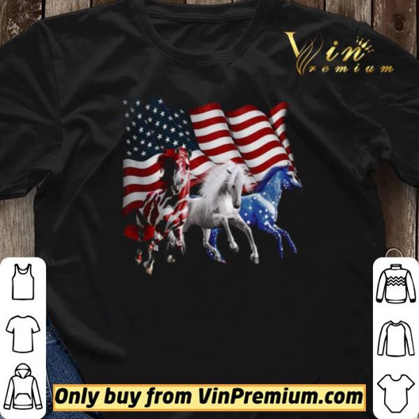 Horses American Flag shirt sweater