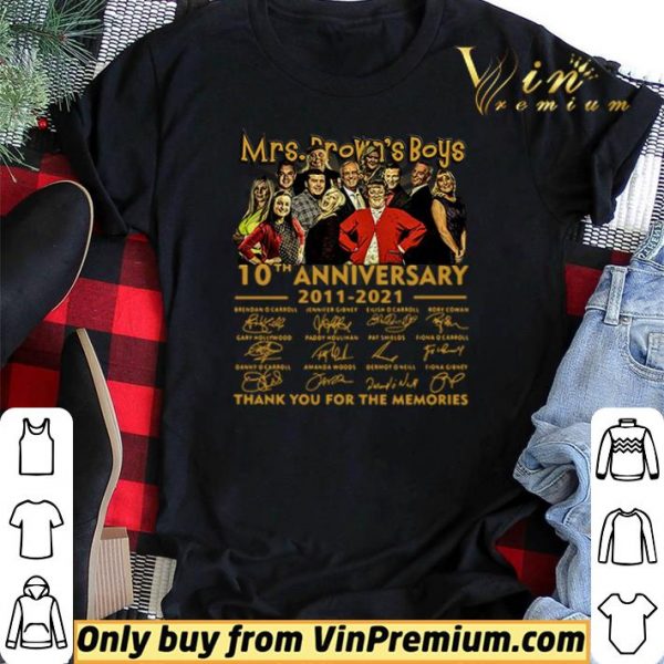 Mrs. Brown’s Boys 10th anniversary 2011-2021 thank you for the memories signatures shirt sweater