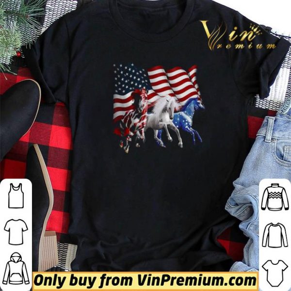Horses American Flag shirt sweater