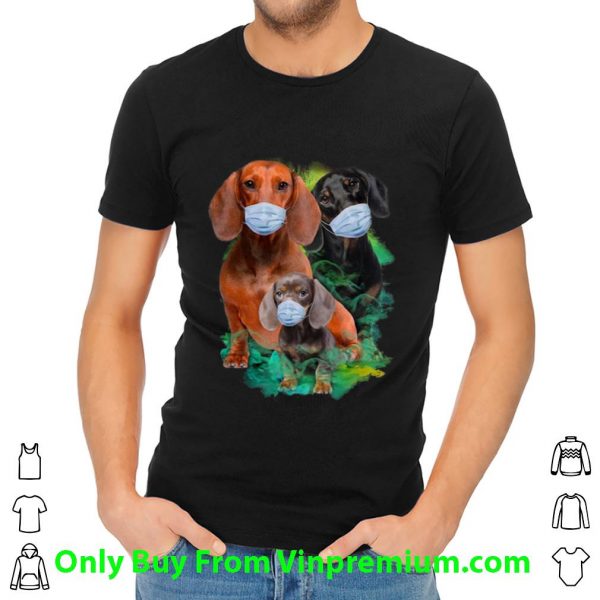 Awesome Dachshunds Mask Coronavirus Dog Lovers shirt