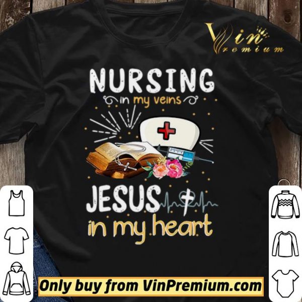 Heartbeat Nursing in my veins Jesus in my heart shirt sweater