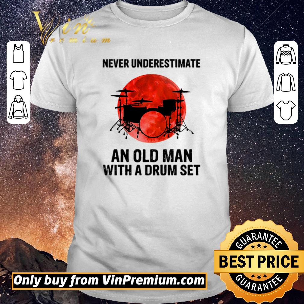 Awesome Never underestimate an old man with a drum set sunset shirt sweater