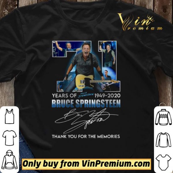 71 Years Of 1349 2020 Bruce Springsteen Signature Thank You For The Memories shirt sweater