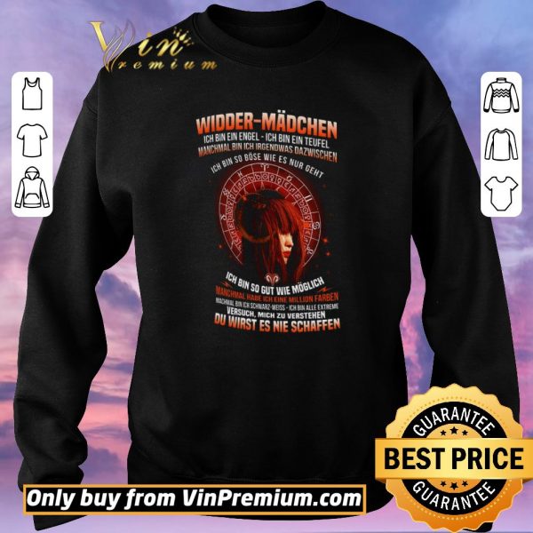 Awesome Widder Mädchen Ich Bin Ein Engel Ich Bin Ein Teufel Manchmal Bin shirt sweater
