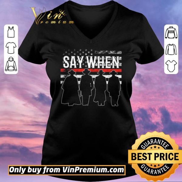 Pretty Say When American Flag shirt sweater