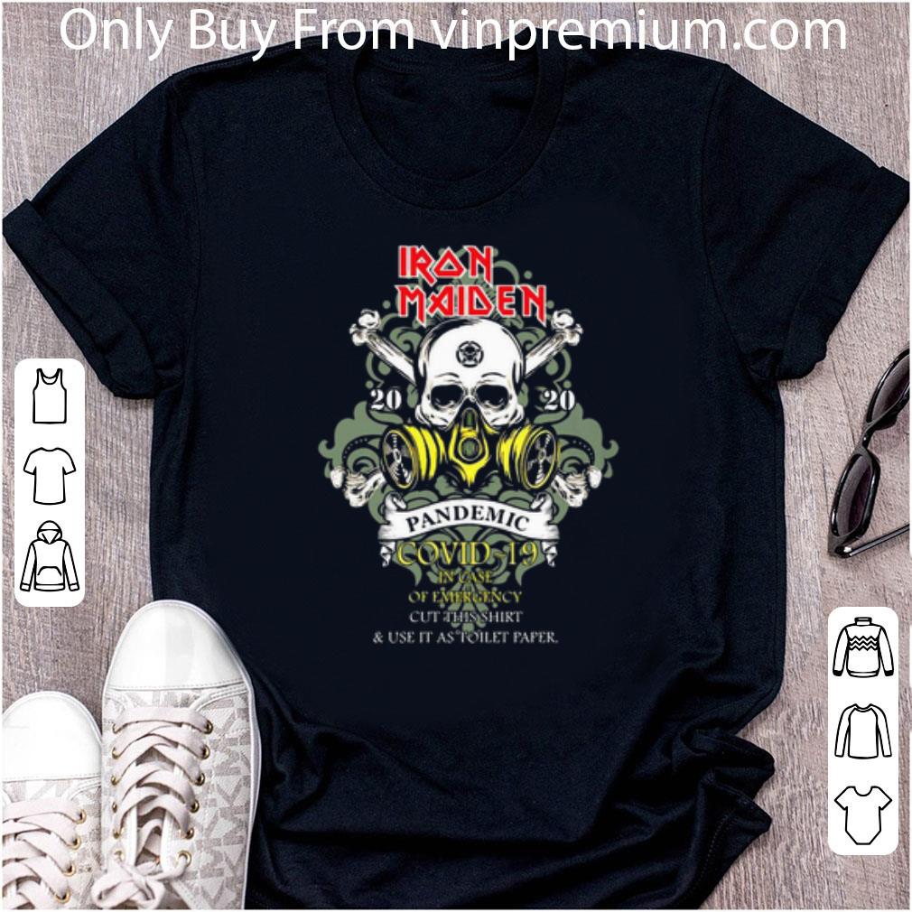 Premium Iron Maiden Romance 2020 Pandemic And In Case Of Emergency shirt