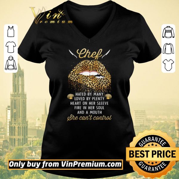 Premium Lips Leopard Chef Hated By Many Loved By Plenty Heart On Her Sleeve shirt sweater