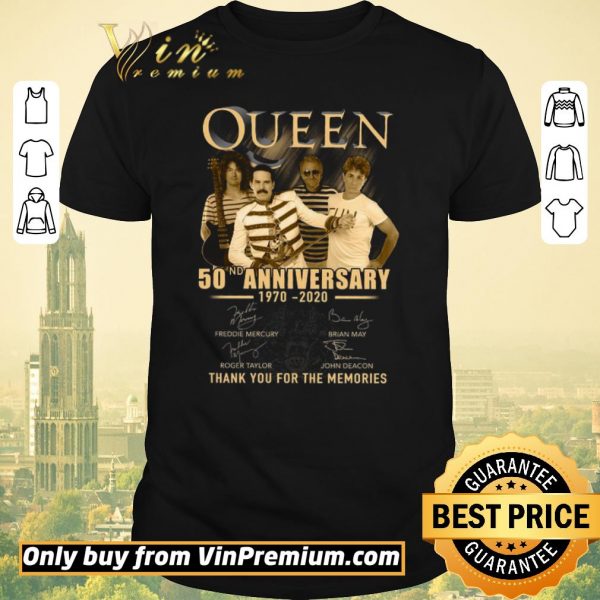 Premium Queen 50nd Anniversary 1970 2020 Signature Thank You For The Memories shirt sweater
