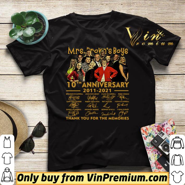 3a5b9634 mrs brown s boys 10th anniversary 2011 2021 thank you for the memories signatures shirt sweater 4 - Mrs. Brown’s Boys 10th anniversary 2011-2021 thank you for the memories signatures shirt sweater