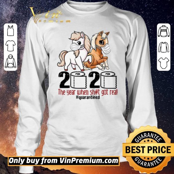 Awesome Horse wearing mask 2020 the year when shit got real #quarantined shirt sweater
