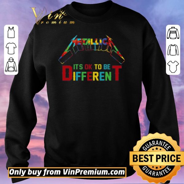 Awesome Metallic Autism It's Ok To Be Different shirt sweater