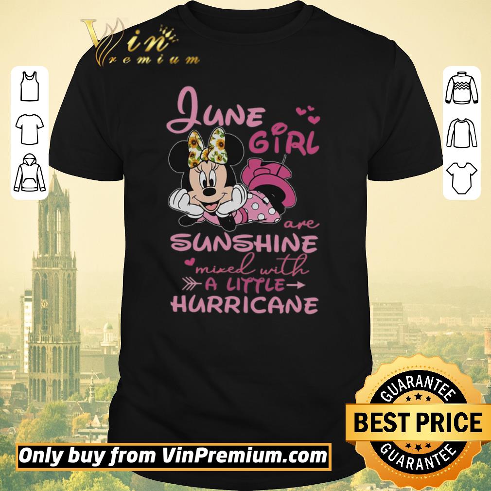 Awesome Mickey Mouse June Girl Are Sunshine Mixed With A Little Hurricane shirt sweater