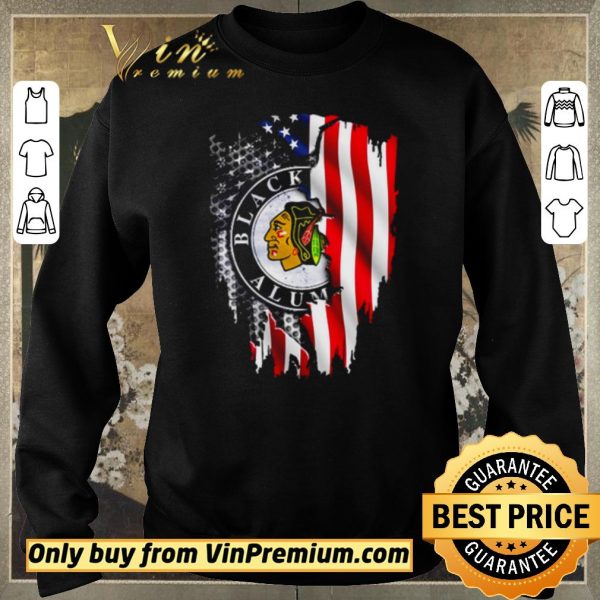 Nice Chicago Blackhawks Alumni American flag independence day shirt sweater