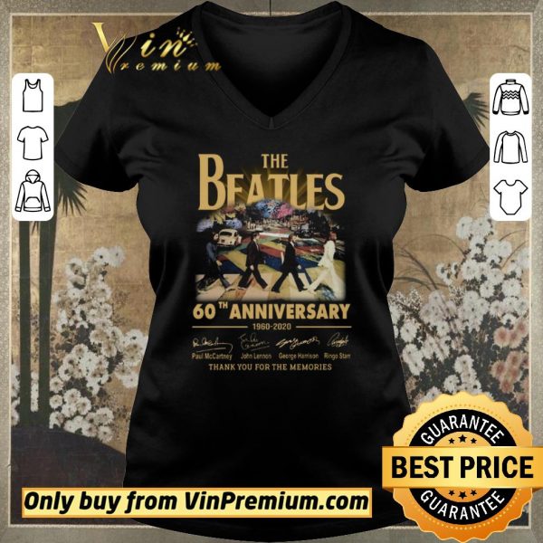 Hot The Beatles 60th Anniversary 1960 2020 Signature Thank You For The Memories shirt sweater