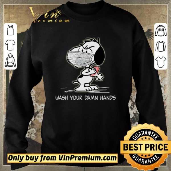 Nice Snoopy wearing mask wash your damn hands shirt sweater