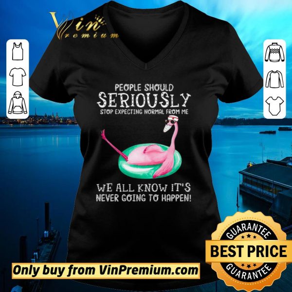 Official Nurse Flamingo Mask People Should Seriously Stop Expecting Normal From Me shirt sweater