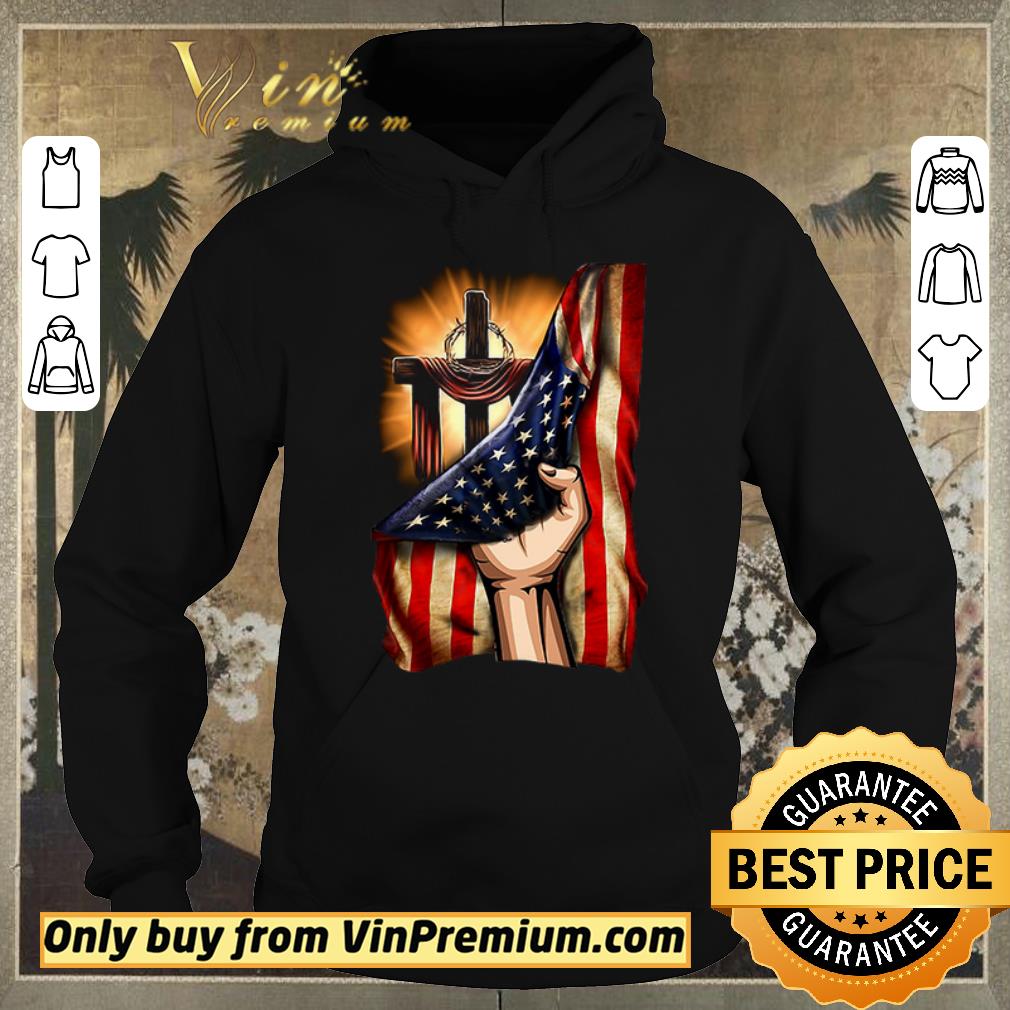 68551342 premium cross christ jesus god america flag shirt sweater 4 - Premium Cross Christ Jesus God America Flag shirt sweater