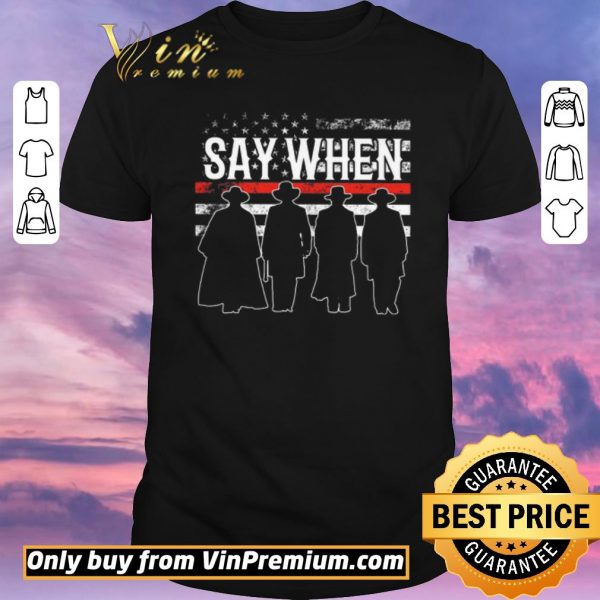 Pretty Say When American Flag shirt sweater