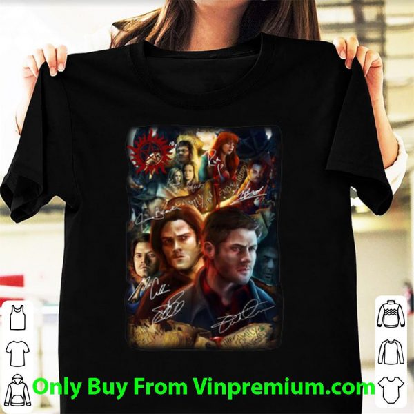 Awesome Supernatural Superheroes Poster Signatures shirt