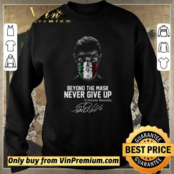 Official Beyond the mask Never give up Cristiano Ronaldo signature shirt sweater
