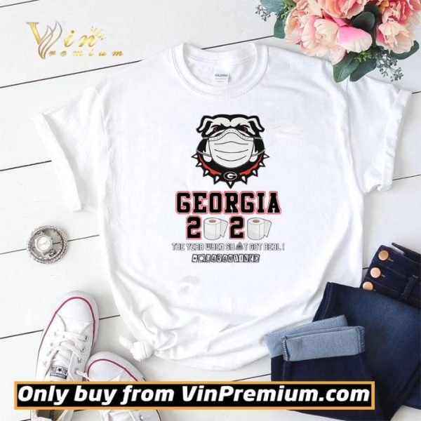 Georgia Bulldogs 2020 the year when shit got real quarantined toilet paper shirt sweater