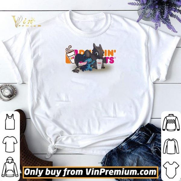 Stitch and Toothless Dunkin’ Donuts shirt sweater