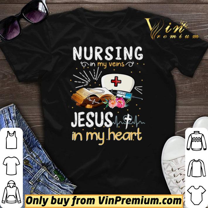 Heartbeat Nursing in my veins Jesus in my heart shirt sweater