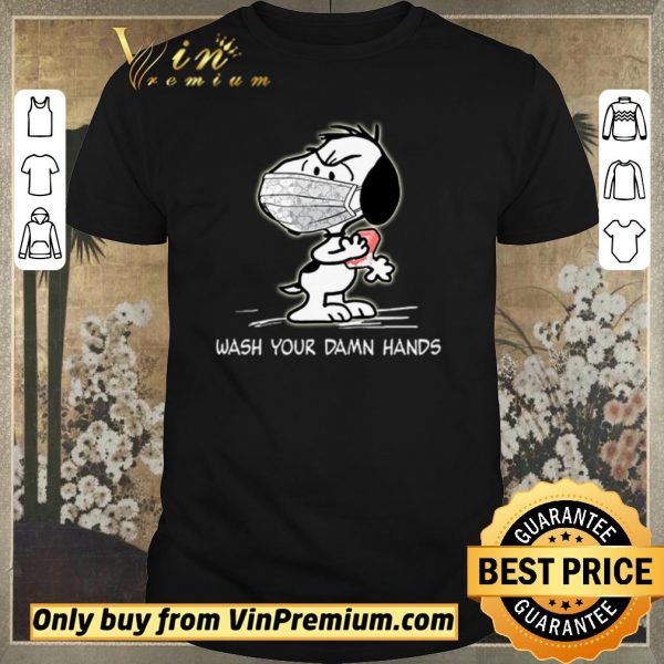 Nice Snoopy wearing mask wash your damn hands shirt sweater