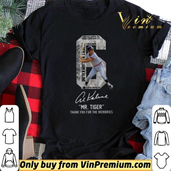 Albert William Kaline Signature Mr Tiger Thank You For The Memories shirt sweater