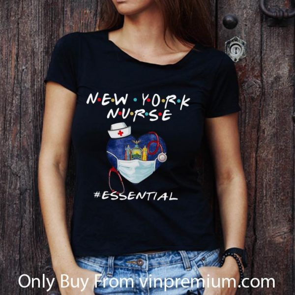 Premium New York Nurse Heart Stethoscope New York Flag #Essential shirt