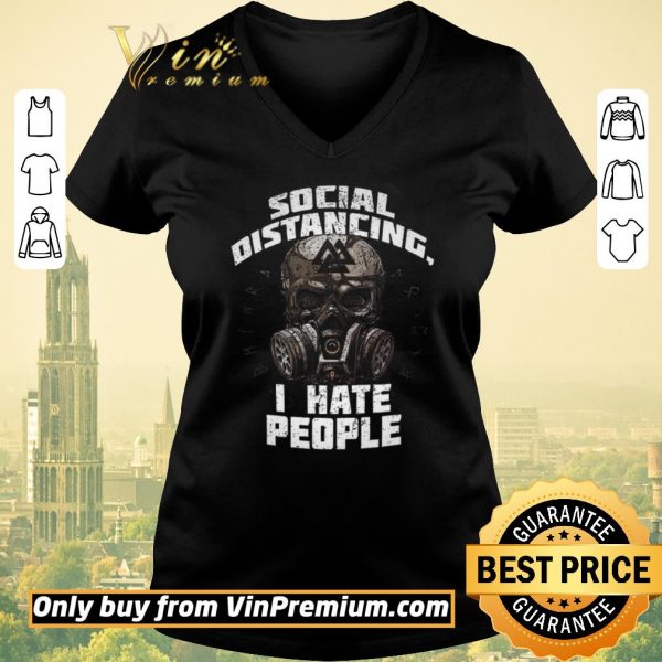 Hot Skull Mask Social Distancing I Hate People shirt sweater