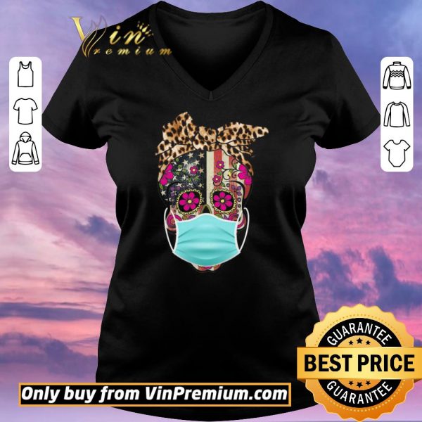 Awesome Skull Mask American Flag Leopard shirt sweater